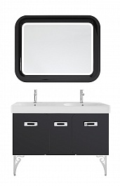 Водолей Мебель для ванной "Астрид 120" черная, с одним ящиком – фотография-13